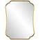 Uttermost Athena 32" H Brushed Brass Stainless Steel Mirror