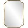 3_Uttermost Athena Brushed Brass 24" x 32" Curved Wall Mirror