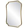 6_Uttermost Athena Brushed Brass 24" x 32" Curved Wall Mirror more views