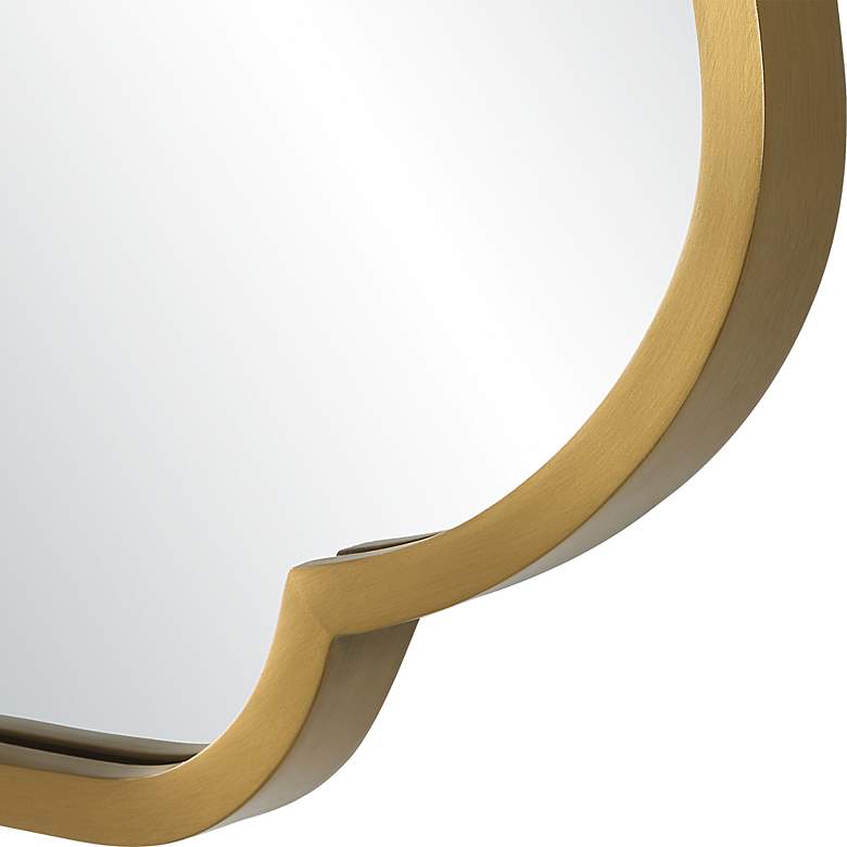 Image 7 Uttermost Athena Brushed Brass 24" x 32" Curved Wall Mirror more views