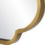 7_Uttermost Athena Brushed Brass 24" x 32" Curved Wall Mirror more views