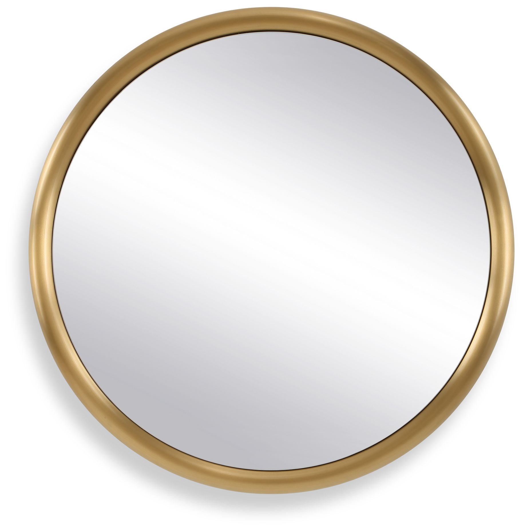 Image 2 Uttermost Atkinson Antique Brass 35" Round Wall Mirror