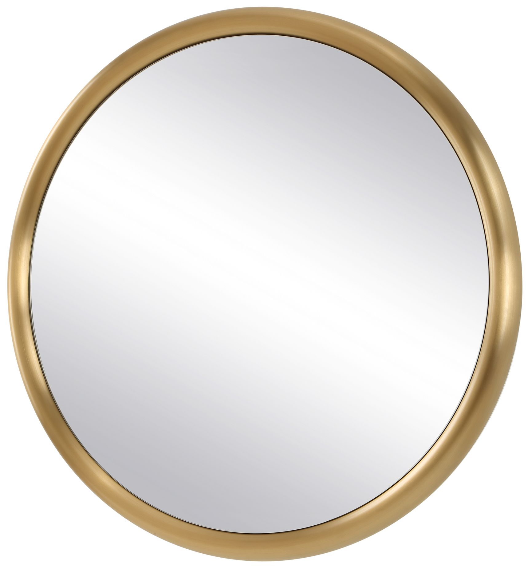 Image 4 Uttermost Atkinson Antique Brass 35" Round Wall Mirror more views
