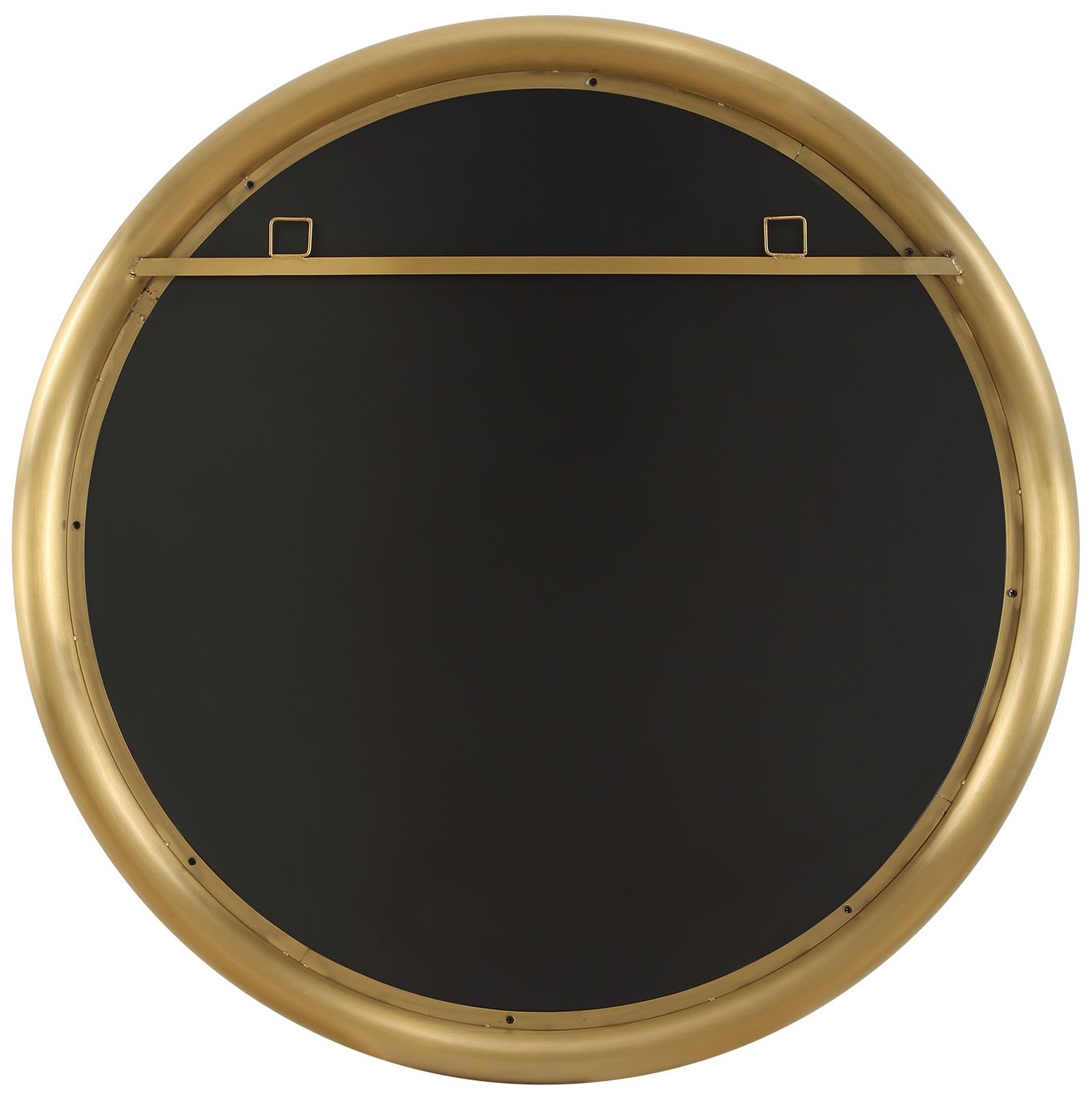 Image 6 Uttermost Atkinson Antique Brass 35" Round Wall Mirror more views