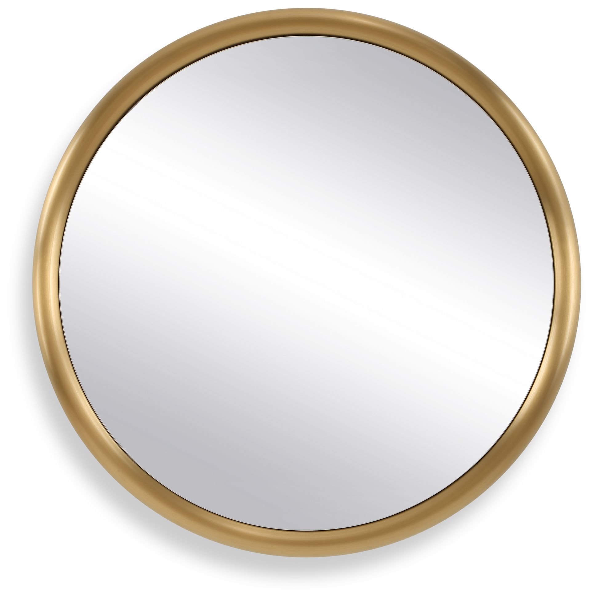 Image 2 Uttermost Atkinson Antique Brass 35" Round Wall Mirror