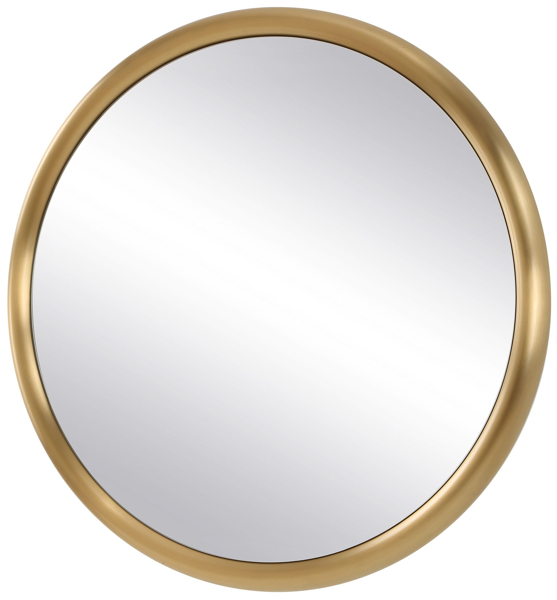 Image 4 Uttermost Atkinson Antique Brass 35" Round Wall Mirror more views