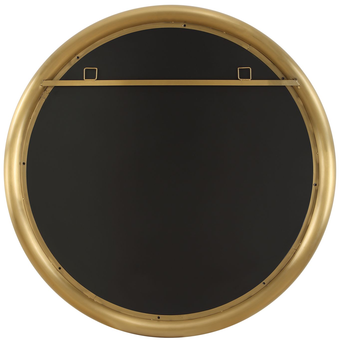 Image 6 Uttermost Atkinson Antique Brass 35" Round Wall Mirror more views