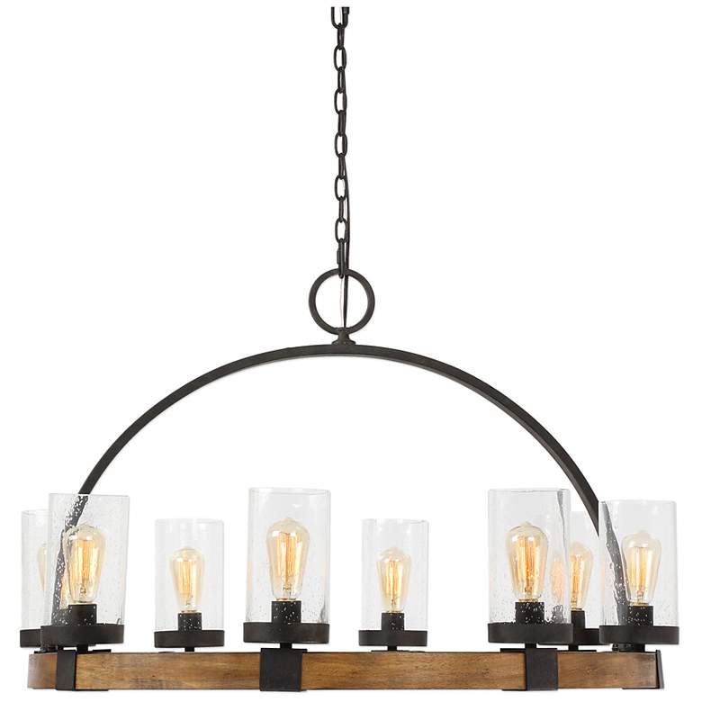 Image 2 Uttermost Atwood 39"W Weathered Bronze 8-Light Chandelier