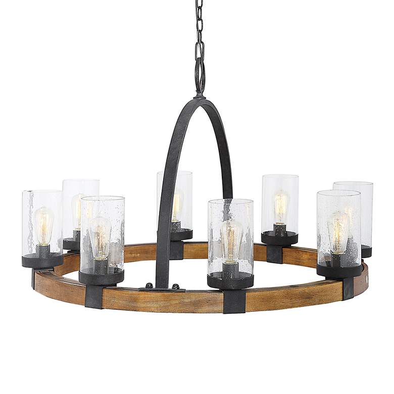 Image 4 Uttermost Atwood 39"W Weathered Bronze 8-Light Chandelier more views