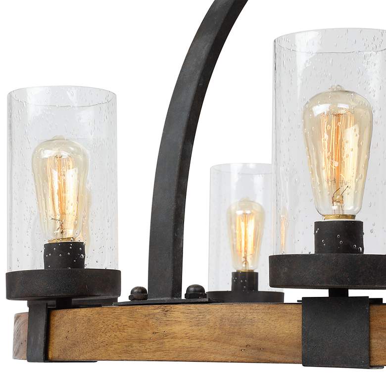 Image 5 Uttermost Atwood 39"W Weathered Bronze 8-Light Chandelier more views