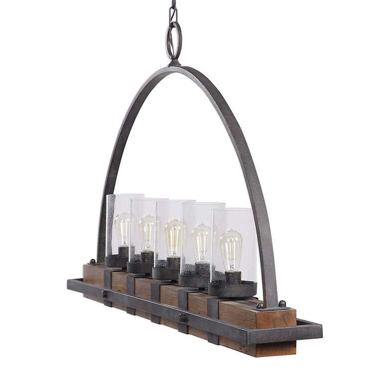 Image 5 Uttermost Atwood 51" Wide Bronze Black 5-Light Linear Island Pendant more views