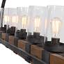 6_Uttermost Atwood 51" Wide Bronze Black 5-Light Linear Island Pendant more views