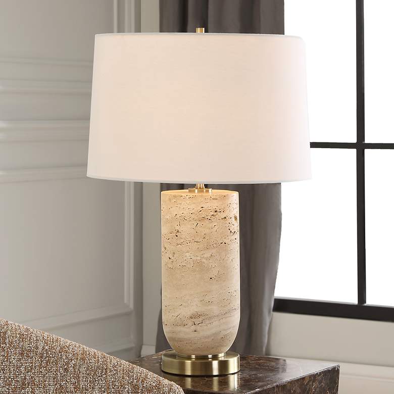 Image 1 Uttermost Aubrey Natural Travertine Table Lamp