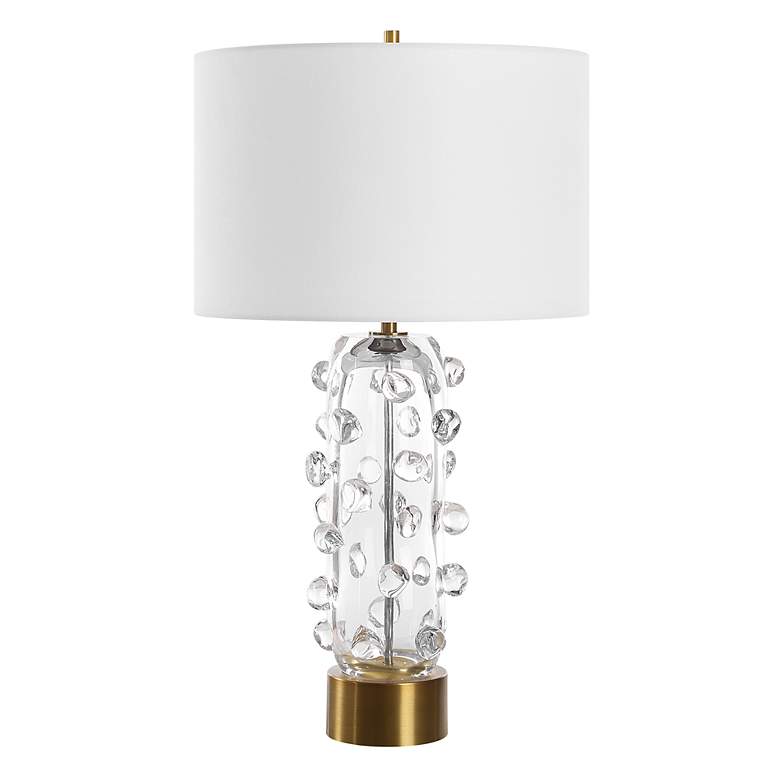 Image 2 Uttermost Aura 27 3/4" High Glass and Brass Metal Table Lamp
