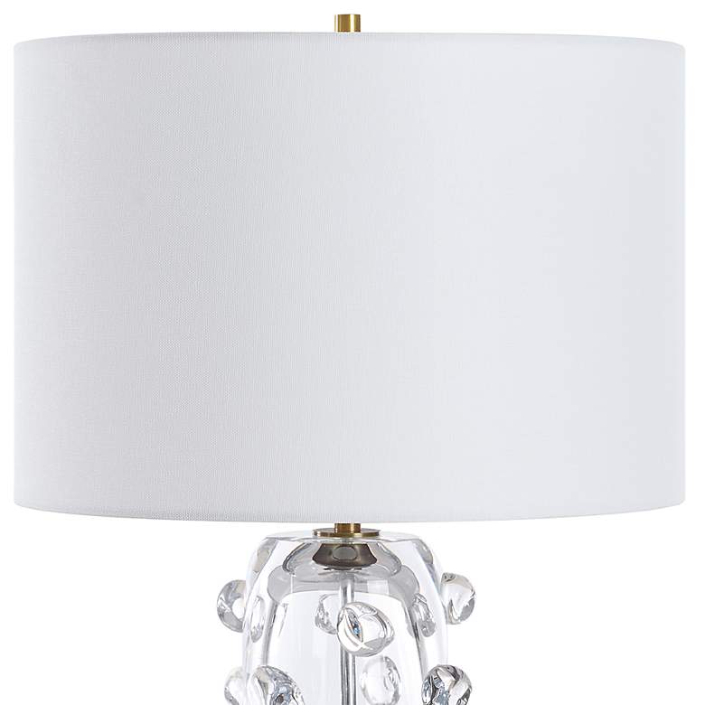 Image 4 Uttermost Aura 27 3/4" High Glass and Brass Metal Table Lamp more views
