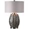 Uttermost Aura Smoke Gray and Ash Black Ceramic Table Lamp