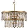 2_Uttermost Aurelie 28" Modern Antique Brass 9-Light 2-Tier Pendant
