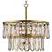 Uttermost Aurelie 28" Modern Antique Brass 9-Light 2-Tier Pendant