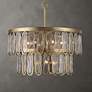 1_Uttermost Aurelie 28" Modern Antique Brass 9-Light 2-Tier Pendant
