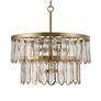 3_Uttermost Aurelie 28" Modern Antique Brass 9-Light 2-Tier Pendant more views