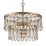 4_Uttermost Aurelie 28" Modern Antique Brass 9-Light 2-Tier Pendant more views