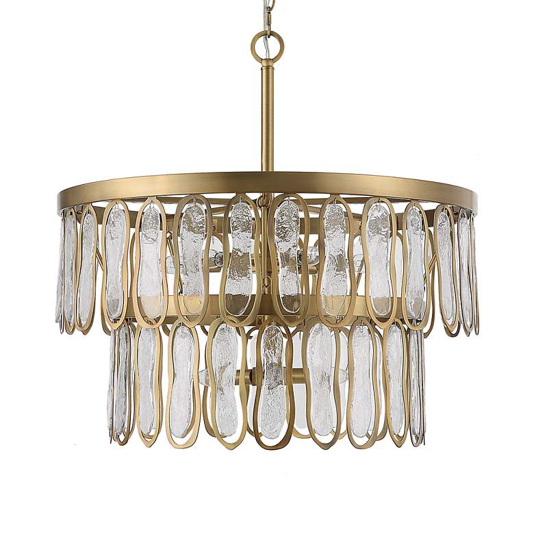 Image 3 Uttermost Aurelie 28"W Antique Brass 9-Light 2-Tier Pendant more views