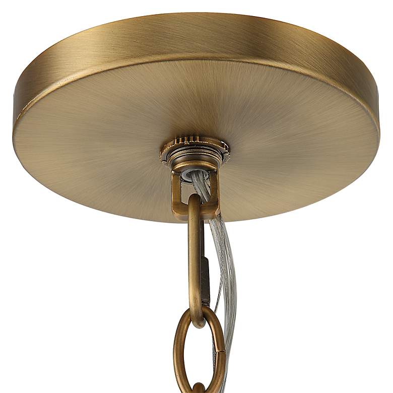Image 7 Uttermost Aurelie 28"W Antique Brass 9-Light 2-Tier Pendant more views