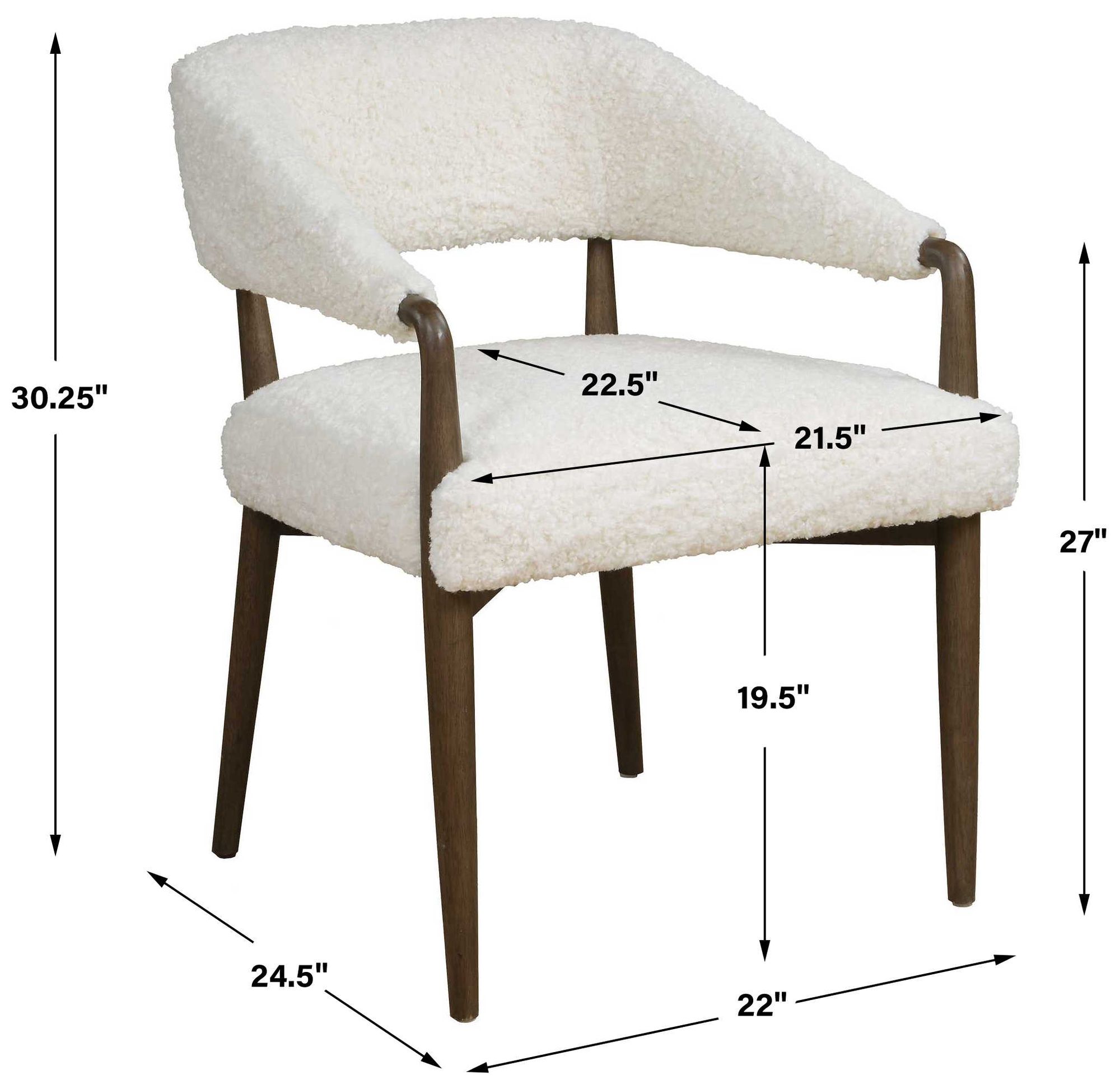 Uttermost Austell Cream Polyester Fabric Dining Chair