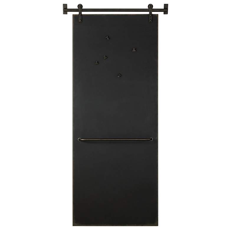 Image 2 Uttermost Austin 82 1/2 inchH Black Metal Barn Door Chalkboard