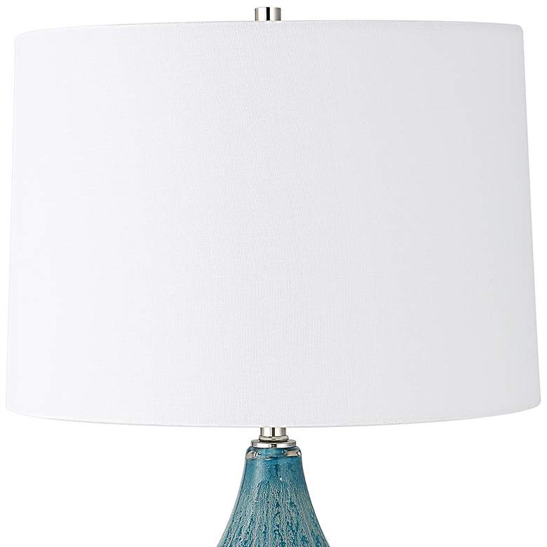 Image 3 Uttermost Avalon 26 3/4 inch Coastal Blue Glass Gourd Table Lamp more views