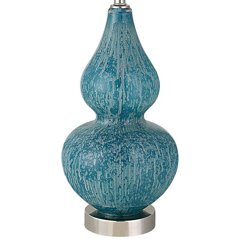 Image 4 Uttermost Avalon 26 3/4 inch Coastal Blue Glass Gourd Table Lamp more views
