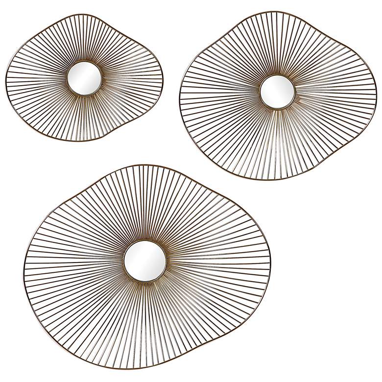 Image 2 Uttermost Avarie Metal Gold Wall Art Set of 3