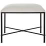 2_Uttermost Avenham 24" Wide White Fabric Small Bench