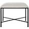 Uttermost Avenham 24" Wide White Fabric Small Bench