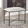 1_Uttermost Avenham 24" Wide White Fabric Small Bench
