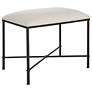 3_Uttermost Avenham 24" Wide White Fabric Small Bench more views