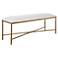 Uttermost Avenham 50 1/2" Wide Gold and White Bench