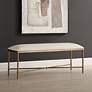 1_Uttermost Avenham 50 1/2" Wide Gold and White Bench