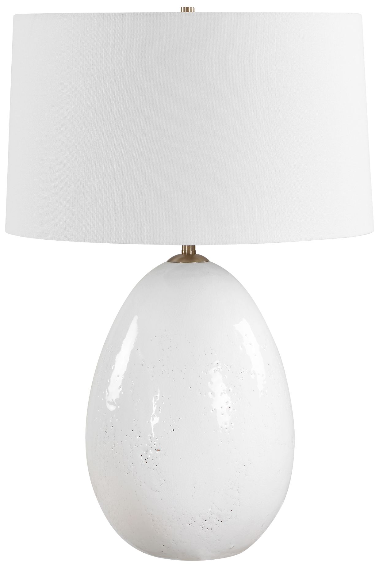 Image 4 Uttermost Avery 24 1/2" Crackled White Ceramic Table Lamp more views