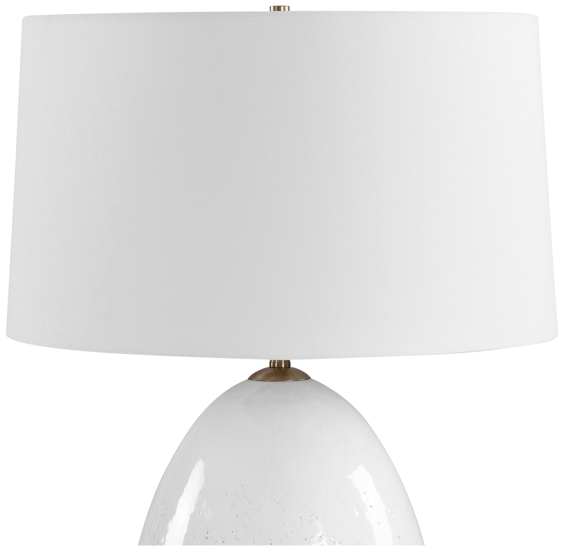Image 5 Uttermost Avery 24 1/2" Crackled White Ceramic Table Lamp more views