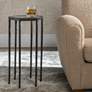 1_Uttermost Aviary 11 3/4" Wide Black Hexagonal Accent Table