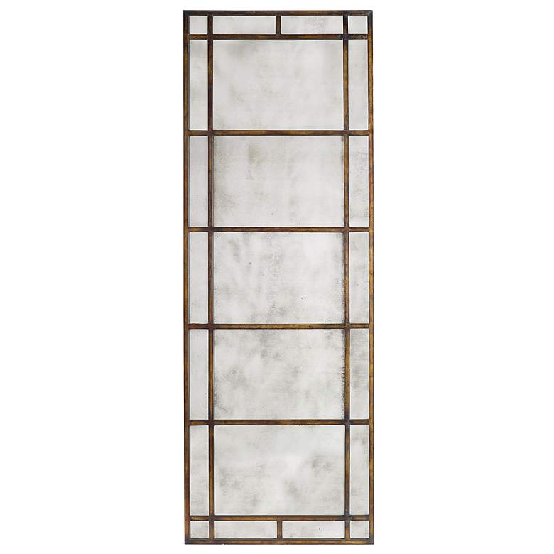 Image 2 Uttermost Avidan 79 1/2" x 28 1/2" Antiqued Bronze Floor Mirror