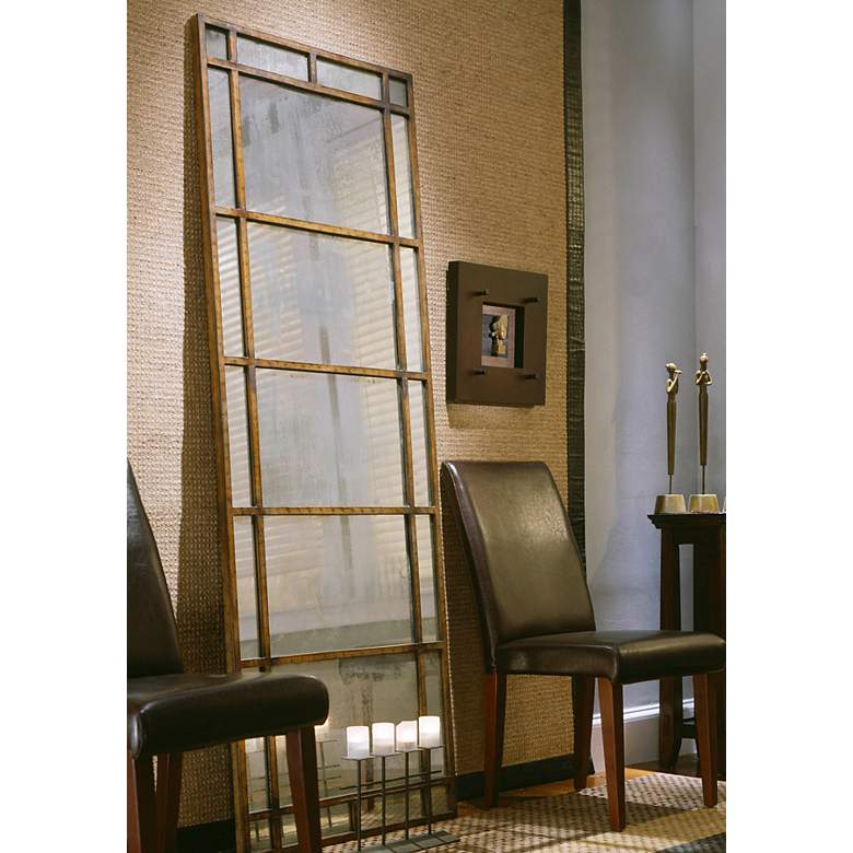 Image 3 Uttermost Avidan 79 1/2" x 28 1/2" Antiqued Bronze Floor Mirror more views