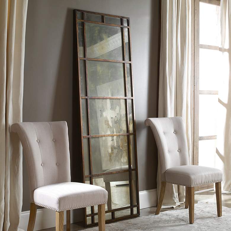 Image 4 Uttermost Avidan 79 1/2" x 28 1/2" Antiqued Bronze Floor Mirror more views