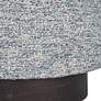 4_Uttermost Avila Blue and White Tweed Fabric Round Ottoman more views