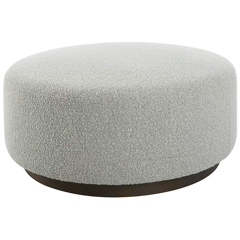 Image 2 Uttermost Avila Ivory and Gray Fabric Ottoman