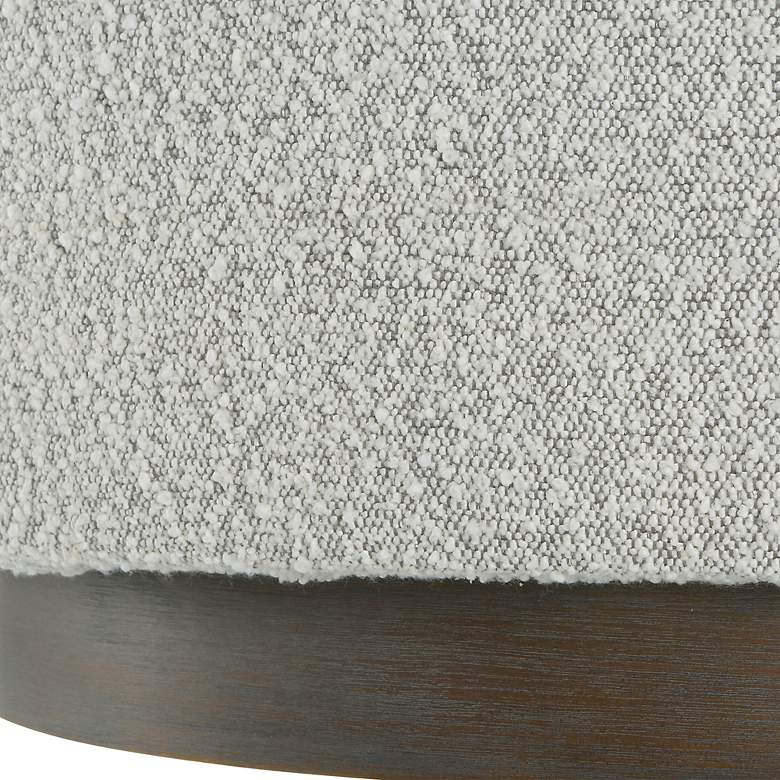 Image 4 Uttermost Avila Ivory and Gray Fabric Ottoman more views