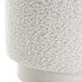 3_Uttermost Avila White Faux Shearling Fabric Round Ottoman more views