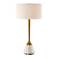 Uttermost Avola 32" High White Marble and Antique Brass Table Lamp