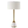 4_Uttermost Avola 32" High White Marble and Antique Brass Table Lamp more views